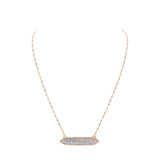 Trendy Patterned Hexagon Pendant Necklace