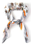Feather and Belt Print Bandana Summer Scarf