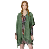 Cut Out Detailed Ruana