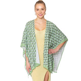 Geometric Pattern Print Ruana Poncho