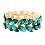 Marquise Glass Crystal Stretch Evening Bracelet