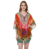 Mixed Print Cover Up Poncho