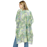 Paisley Patterned Cover Up Kimono Poncho