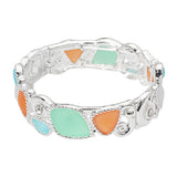 Sea Glass Pebble Stretch Bracelet
