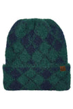 C.C Argyle Pattern Cuff Beanie Winter Hat