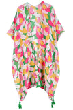 Floral Print Tassel Kimono