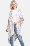 Multi Colored Floral Pattern Print Summer Kimono