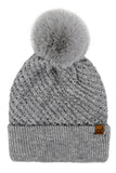 C.C Allover Rhinestone Pom Beanie