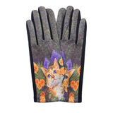 Cat Printed Smart Touch Gloves