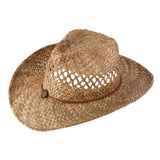 Boho Western Charm Accent Band Breathable Woven Cowboy Fedora Sun Hat