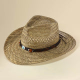 Boho Decorative Accent Band Breathable Woven Cowboy Fedora Sun Hat