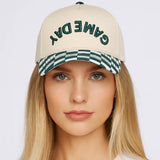 Checkered GAMEDAY Embroidered Baseball Cap