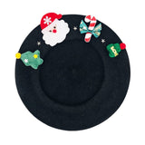 Christmas Decoration Fuzzy Beret Hat