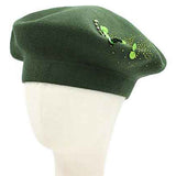 Decorative Sequin Rhinestone Embellished Winter Beret Hat
