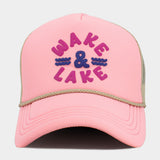 WAKE LAKE Mesh Back Trucker Hat
