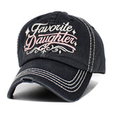 FAVORITE DAUGHTER Embroidered Vintage Baseball Cap