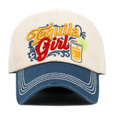 TEQUILA GIRL Embroidered Vintage Baseball Cap