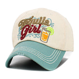 TEQUILA GIRL Embroidered Vintage Baseball Cap