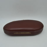 Oval Hardcase Clutch Bag with Two-Tone Metal Clasp