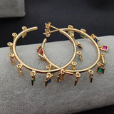 Gold Filled Charm Hoop Earrings - AfterAmour