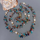 Pearl Gem Stone Necklace