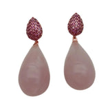 Rose Quartz Teardrop Earrings