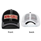 MOM OF GIRLS Message Mesh Back Baseball Cap