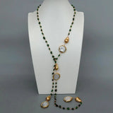 Green Coin Pearl Necklace