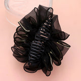 Rhinestone Paved Rim Edge Bow Hair Claw Clip