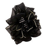 Rhinestone Paved Rim Edge Bow Hair Claw Clip