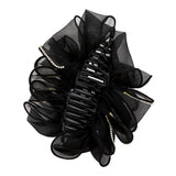 Rhinestone Paved Rim Edge Bow Hair Claw Clip