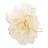 Rhinestone Paved Rim Edge Bow Hair Claw Clip