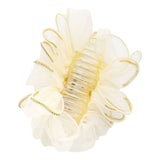 Rhinestone Paved Rim Edge Bow Hair Claw Clip
