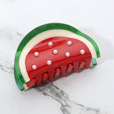 Pearl Embellished Watermelon Hair Claw Clip