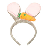 Plush Carrot Accent Easter Bunny Ear Headband