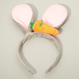 Plush Carrot Accent Easter Bunny Ear Headband