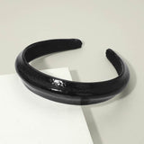 Classic Glossy Faux Leather Wide Headband