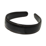 Classic Stitched Faux Leather Wide Headband