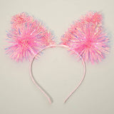 Sparkle Tinsel Pom Animal Ear Party Headband