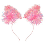 Sparkle Tinsel Pom Animal Ear Party Headband