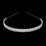 4-Rows crystal rhinestone headband