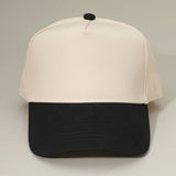 Classic Two Tone Adjustable Canvas Baseball Cap