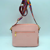 Crossbody Bag with Double Zipper Tassel Accent