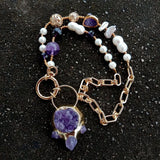 Raw Amethyst Pendant Necklace