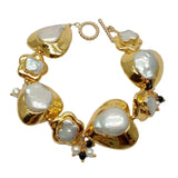 Baroque Pearl Gold Statement Necklace