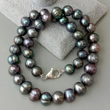 Silver Clasped Black Pearl Choker - AfterAmour