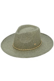 C.C Chain Trim Band Vegan Felt Panama Hat