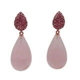 Rose Quartz Teardrop Earrings