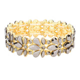 Floral Crystal Stretch Evening Bracelet