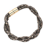 Stone Embellished Twisted Magnetic Bracelet